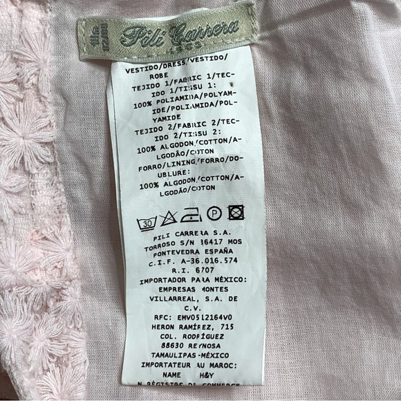 Pili Carrera Baby Girl Pink Lace Short Sleeve Dress 18 Months Mande in Spain - Picture 13 of 13